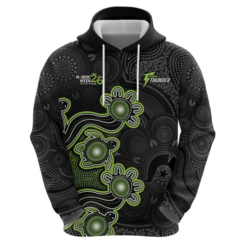 Personalised Sydney Thunder NAIDOC Week 2026 Zip Hoodie Sea Turtles Aboriginal Art
