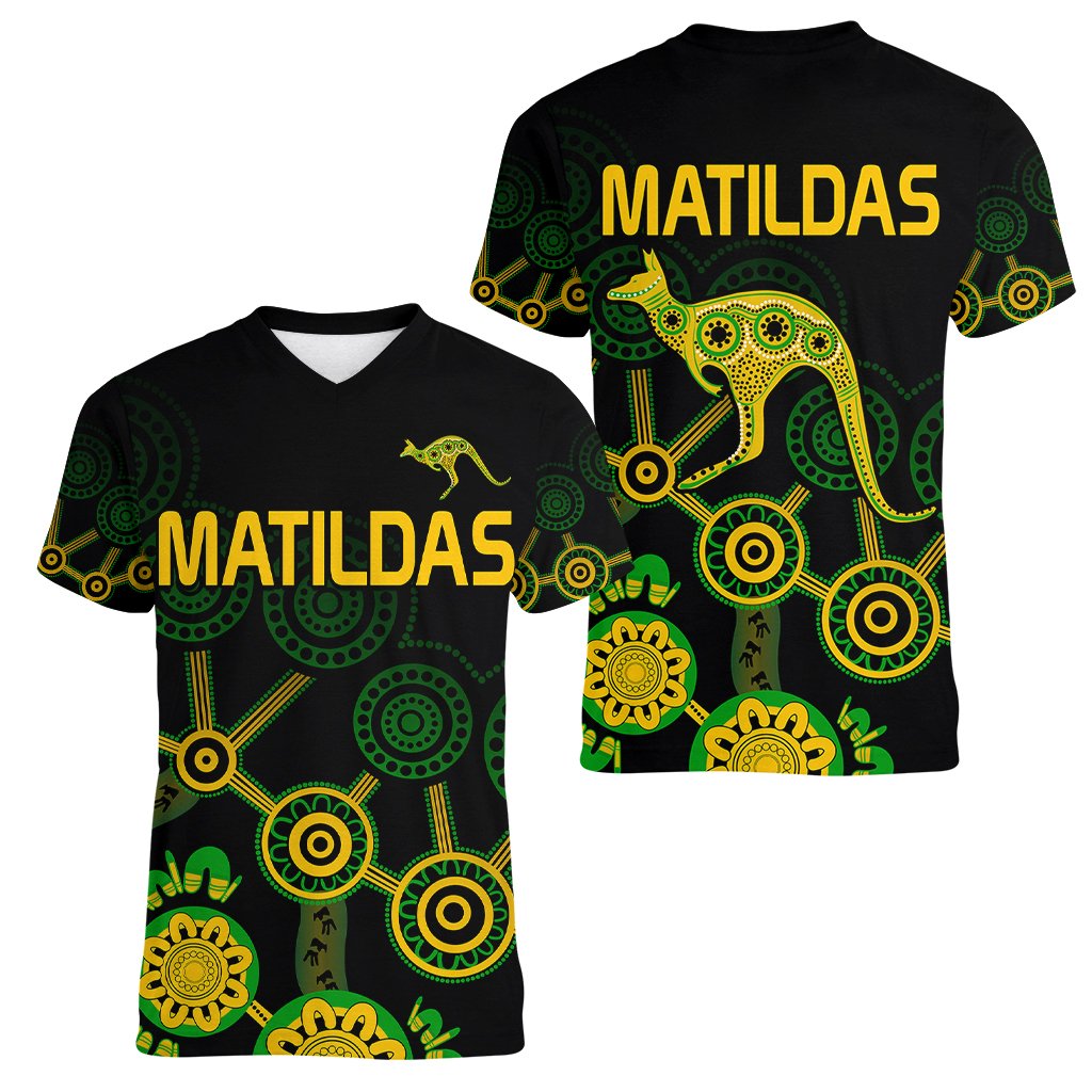 australia-soccer-women-v-neck-t-shirt-matildas-world-cup-with-kangaroo