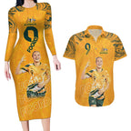 Caitlin Foord Australia Matildas Couples Matching Long Sleeve Bodycon Dress and Hawaiian Shirt