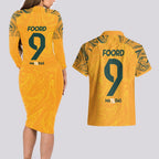 Caitlin Foord Australia Matildas Couples Matching Long Sleeve Bodycon Dress and Hawaiian Shirt