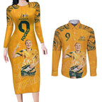 Caitlin Foord Australia Matildas Couples Matching Long Sleeve Bodycon Dress and Long Sleeve Button Shirt