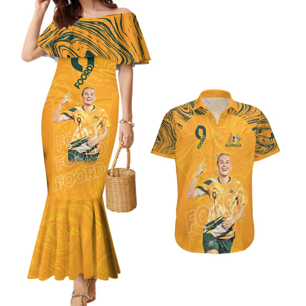 Caitlin Foord Australia Matildas Couples Matching Mermaid Dress and Hawaiian Shirt