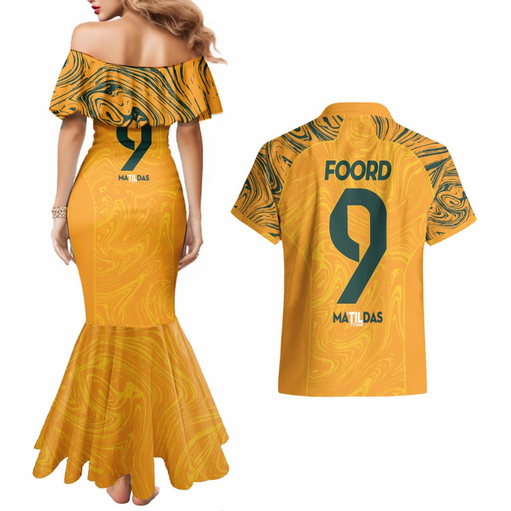 Caitlin Foord Australia Matildas Couples Matching Mermaid Dress and Hawaiian Shirt
