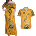 Caitlin Foord Australia Matildas Couples Matching Off Shoulder Maxi Dress and Hawaiian Shirt