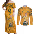 Caitlin Foord Australia Matildas Couples Matching Off Shoulder Maxi Dress and Long Sleeve Button Shirt
