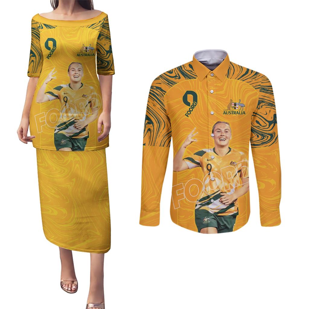 Caitlin Foord Australia Matildas Couples Matching Puletasi and Long Sleeve Button Shirt