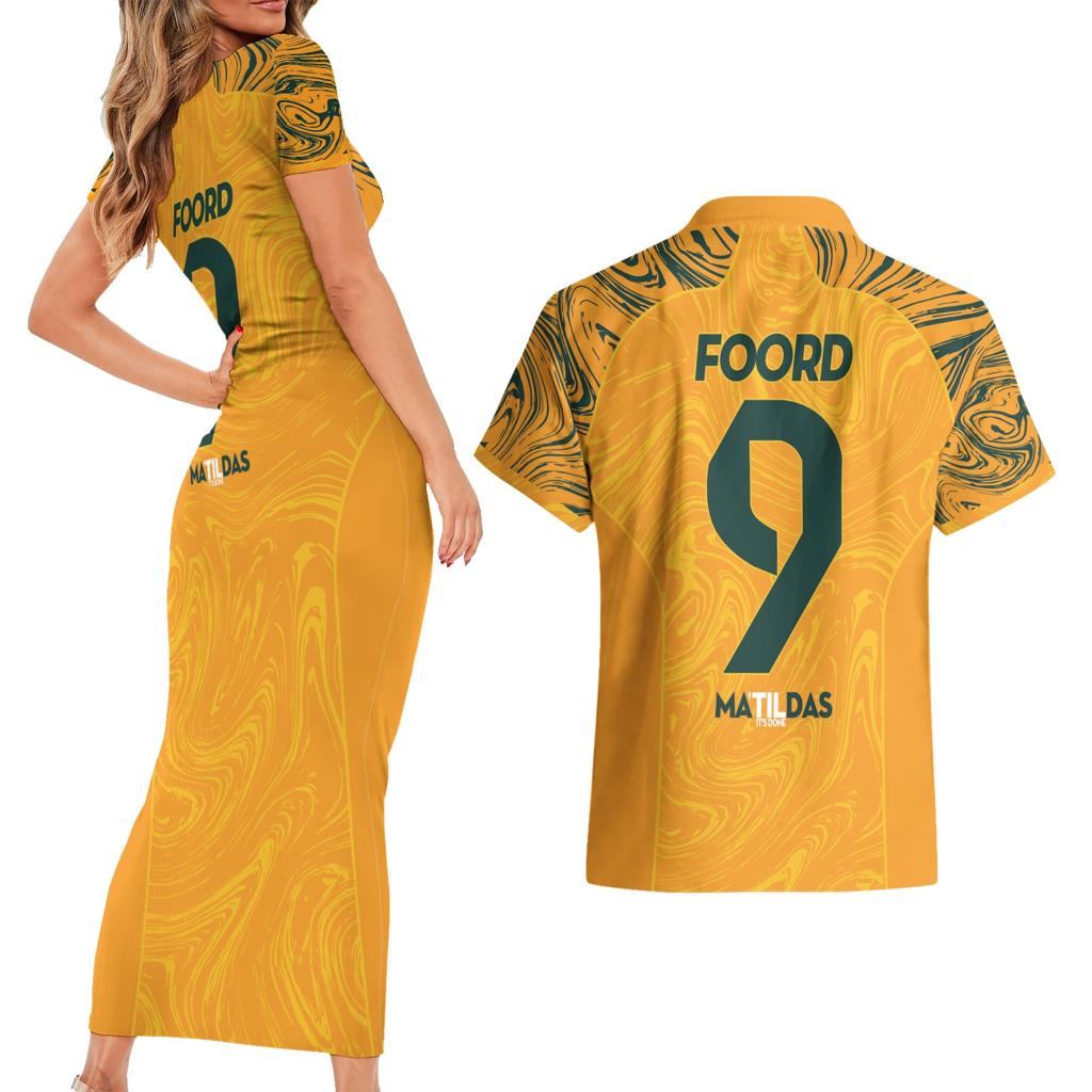 Caitlin Foord Australia Matildas Couples Matching Short Sleeve Bodycon Dress and Hawaiian Shirt