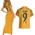 Caitlin Foord Australia Matildas Couples Matching Short Sleeve Bodycon Dress and Hawaiian Shirt