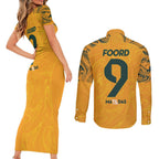 Caitlin Foord Australia Matildas Couples Matching Short Sleeve Bodycon Dress and Long Sleeve Button Shirt