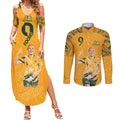 Caitlin Foord Australia Matildas Couples Matching Summer Maxi Dress and Long Sleeve Button Shirt
