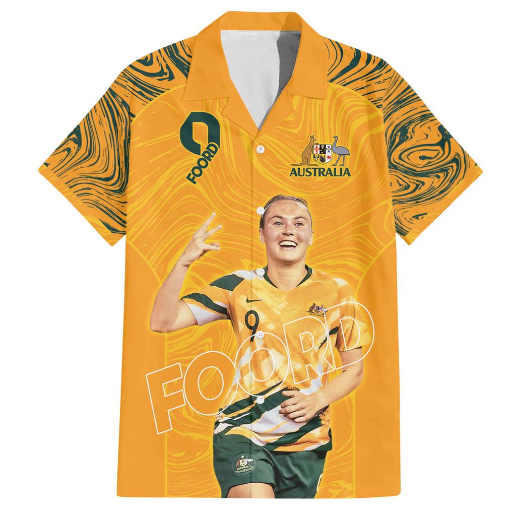 Caitlin Foord Australia Matildas Family Matching Long Sleeve Bodycon Dress and Hawaiian Shirt