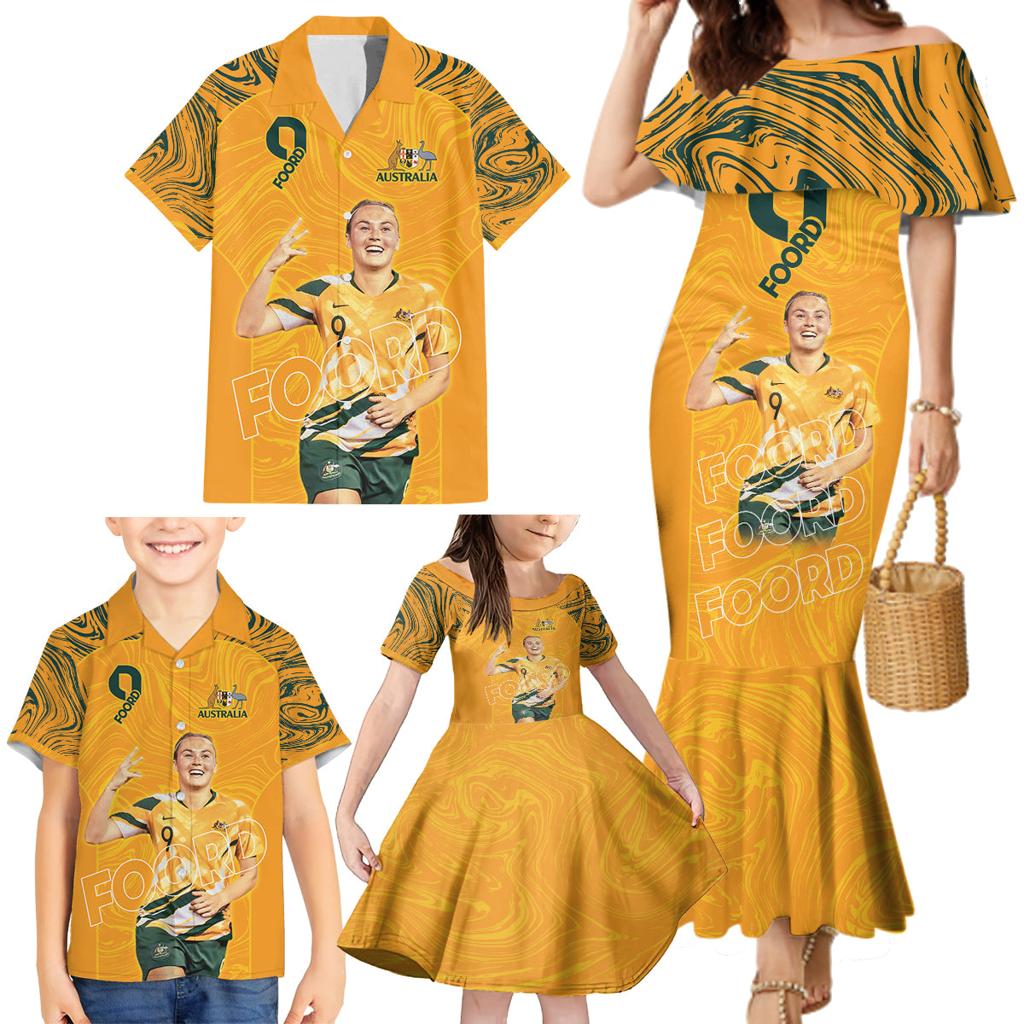 Caitlin Foord Australia Matildas Family Matching Mermaid Dress and Hawaiian Shirt