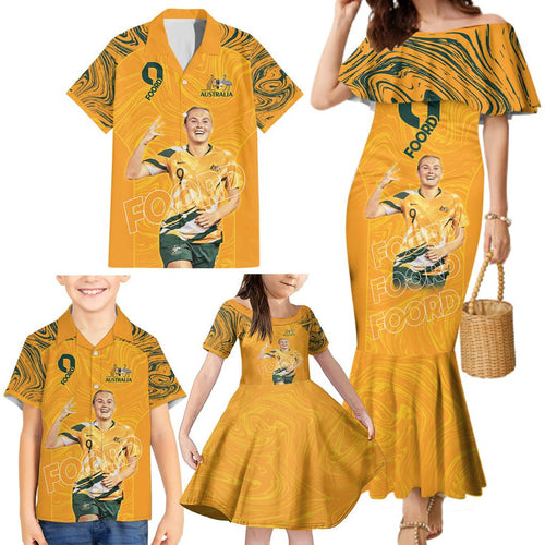 Caitlin Foord Australia Matildas Family Matching Mermaid Dress and Hawaiian Shirt