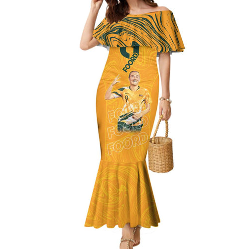 Caitlin Foord Australia Matildas Family Matching Mermaid Dress and Hawaiian Shirt