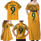 Caitlin Foord Australia Matildas Family Matching Off Shoulder Maxi Dress and Hawaiian Shirt