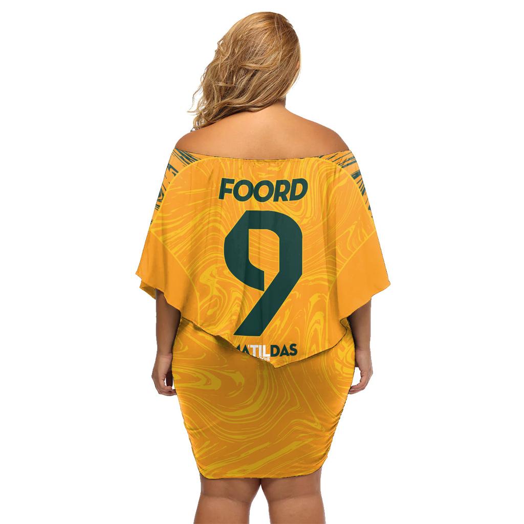 Caitlin Foord Australia Matildas Family Matching Off Shoulder Short Dress and Hawaiian Shirt