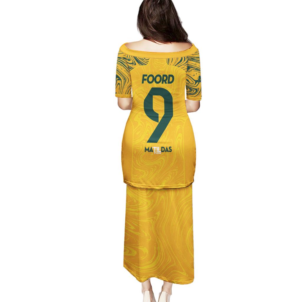 Caitlin Foord Australia Matildas Family Matching Puletasi and Hawaiian Shirt