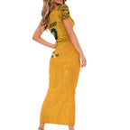Caitlin Foord Australia Matildas Family Matching Short Sleeve Bodycon Dress and Hawaiian Shirt
