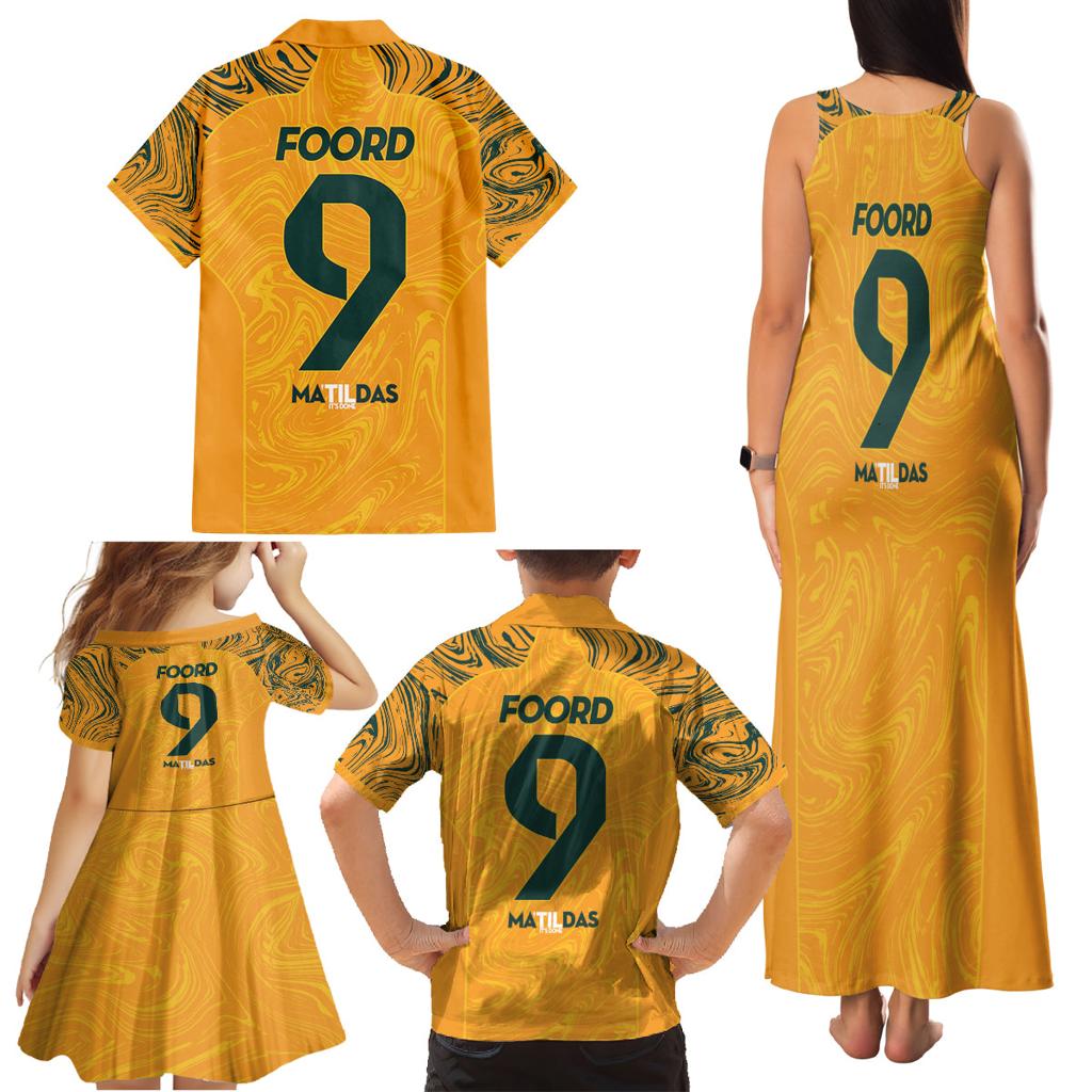 Caitlin Foord Australia Matildas Family Matching Tank Maxi Dress and Hawaiian Shirt