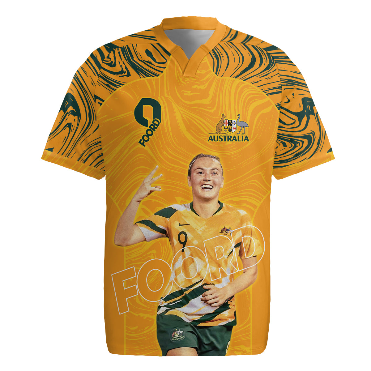 Caitlin Foord Australia Matildas Rugby Jersey