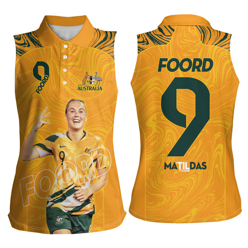 Caitlin Foord Australia Matildas Women Sleeveless Polo Shirt
