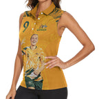 Caitlin Foord Australia Matildas Women Sleeveless Polo Shirt
