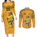 Ellie Carpenter Australian Matildas Couples Matching Long Sleeve Bodycon Dress and Long Sleeve Button Shirt