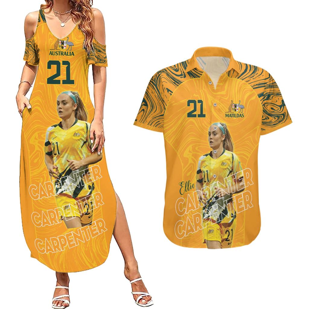 Ellie Carpenter Australian Matildas Couples Matching Summer Maxi Dress and Hawaiian Shirt