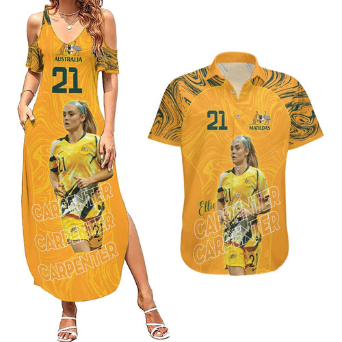 Ellie Carpenter Australian Matildas Couples Matching Summer Maxi Dress and Hawaiian Shirt