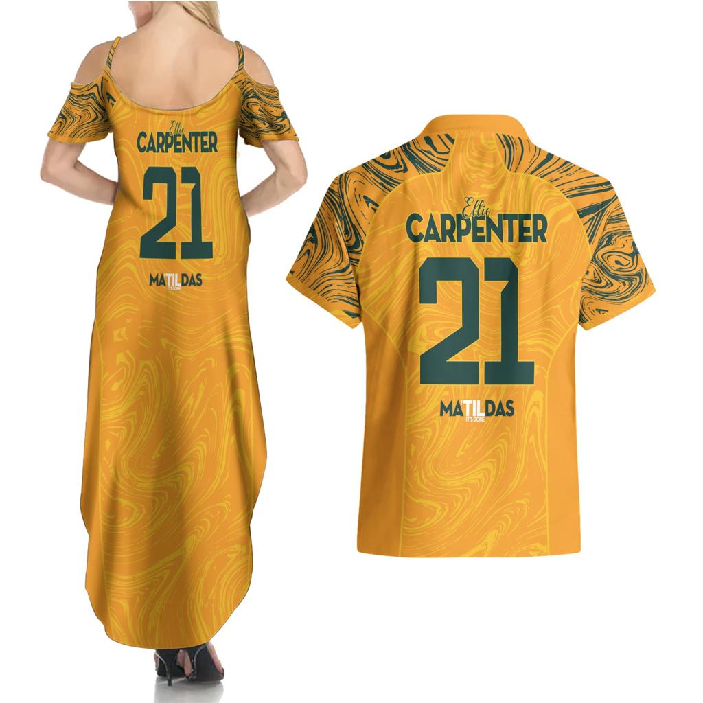 Ellie Carpenter Australian Matildas Couples Matching Summer Maxi Dress and Hawaiian Shirt