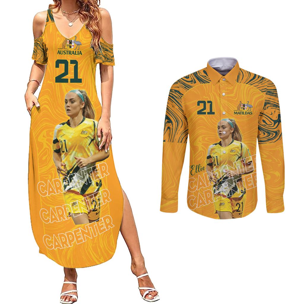 Ellie Carpenter Australian Matildas Couples Matching Summer Maxi Dress and Long Sleeve Button Shirt