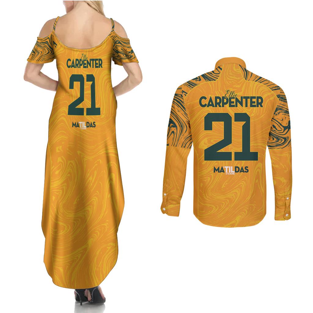 Ellie Carpenter Australian Matildas Couples Matching Summer Maxi Dress and Long Sleeve Button Shirt