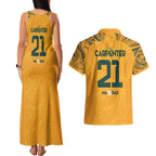 Ellie Carpenter Australian Matildas Couples Matching Tank Maxi Dress and Hawaiian Shirt