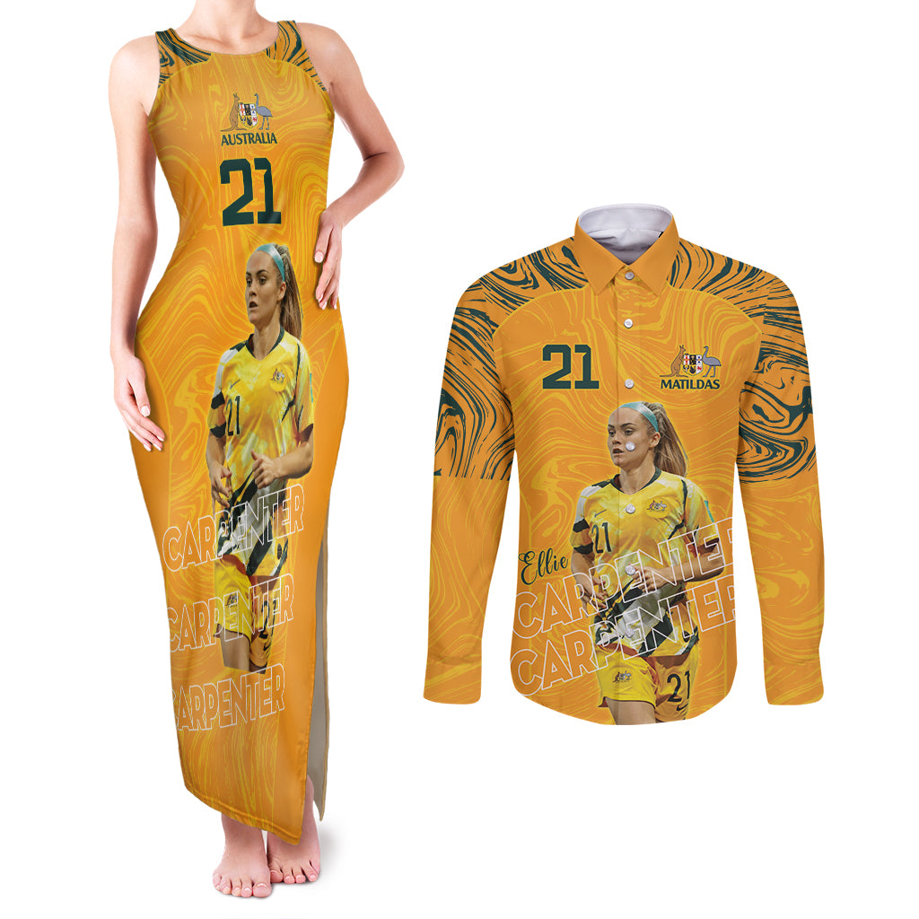 Ellie Carpenter Australian Matildas Couples Matching Tank Maxi Dress and Long Sleeve Button Shirt