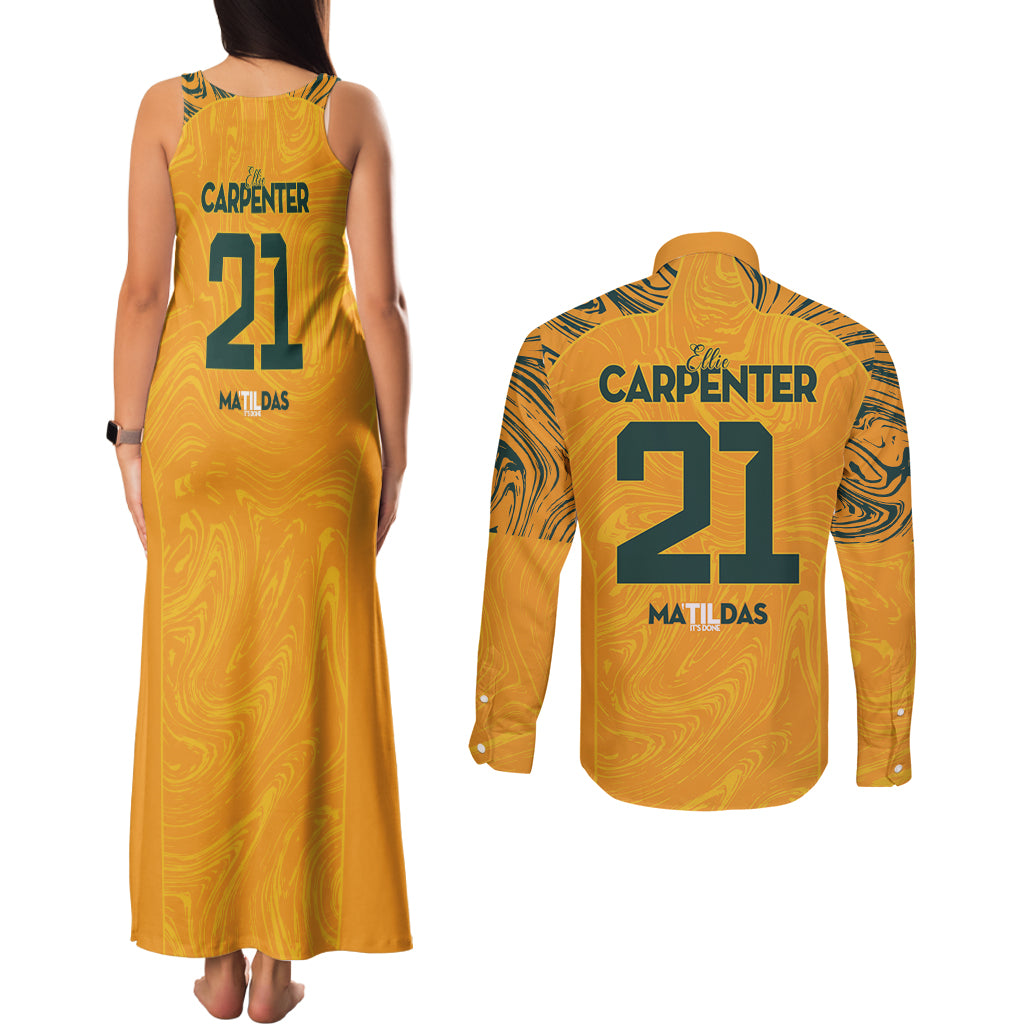 Ellie Carpenter Australian Matildas Couples Matching Tank Maxi Dress and Long Sleeve Button Shirt
