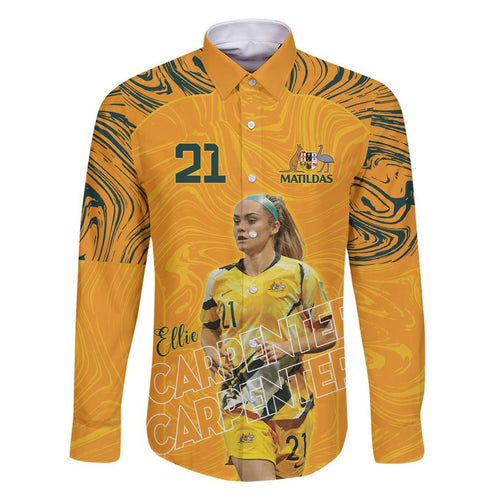 Ellie Carpenter Australian Matildas Family Matching Long Sleeve Bodycon Dress and Hawaiian Shirt