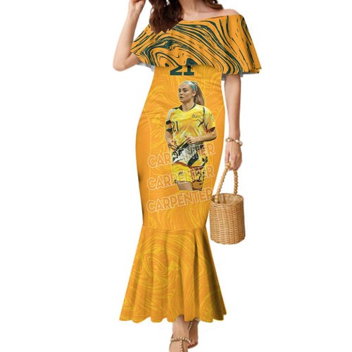 Ellie Carpenter Australian Matildas Family Matching Mermaid Dress and Hawaiian Shirt