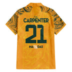 Ellie Carpenter Australian Matildas Family Matching Off The Shoulder Long Sleeve Dress and Hawaiian Shirt