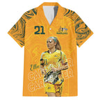 Ellie Carpenter Australian Matildas Family Matching Off Shoulder Maxi Dress and Hawaiian Shirt