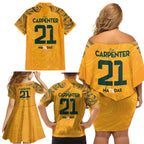 Ellie Carpenter Australian Matildas Family Matching Off Shoulder Short Dress and Hawaiian Shirt