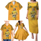 Ellie Carpenter Australian Matildas Family Matching Puletasi and Hawaiian Shirt