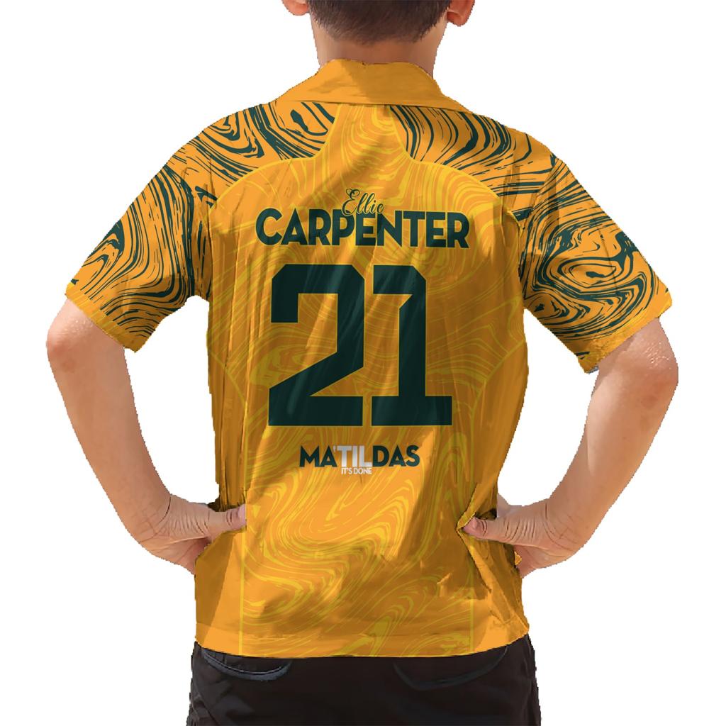Ellie Carpenter Australian Matildas Family Matching Short Sleeve Bodycon Dress and Hawaiian Shirt