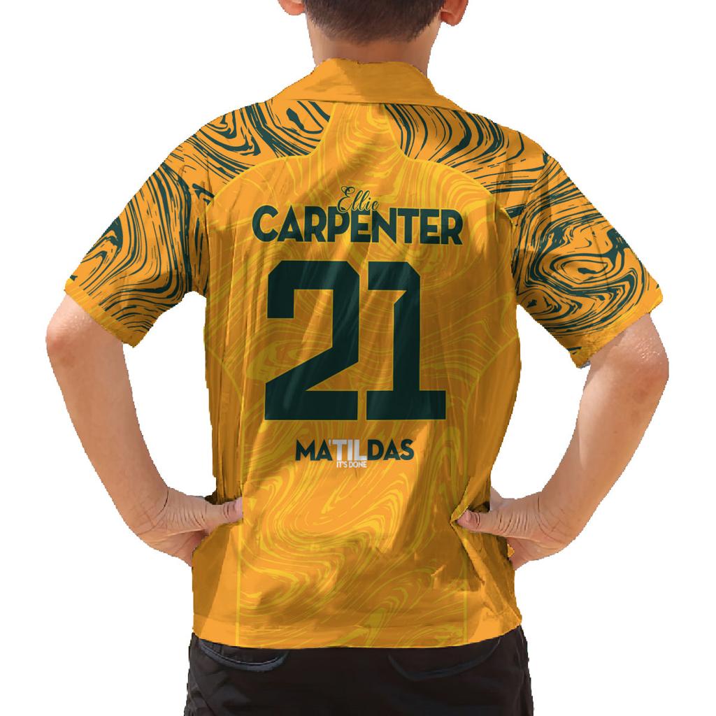 Ellie Carpenter Australian Matildas Family Matching Tank Maxi Dress and Hawaiian Shirt
