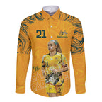 Ellie Carpenter Australian Matildas Long Sleeve Button Shirt
