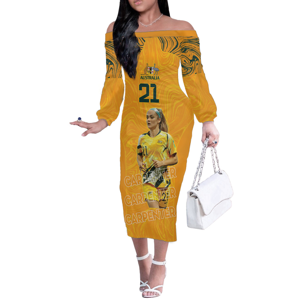 Ellie Carpenter Australian Matildas Off The Shoulder Long Sleeve Dress
