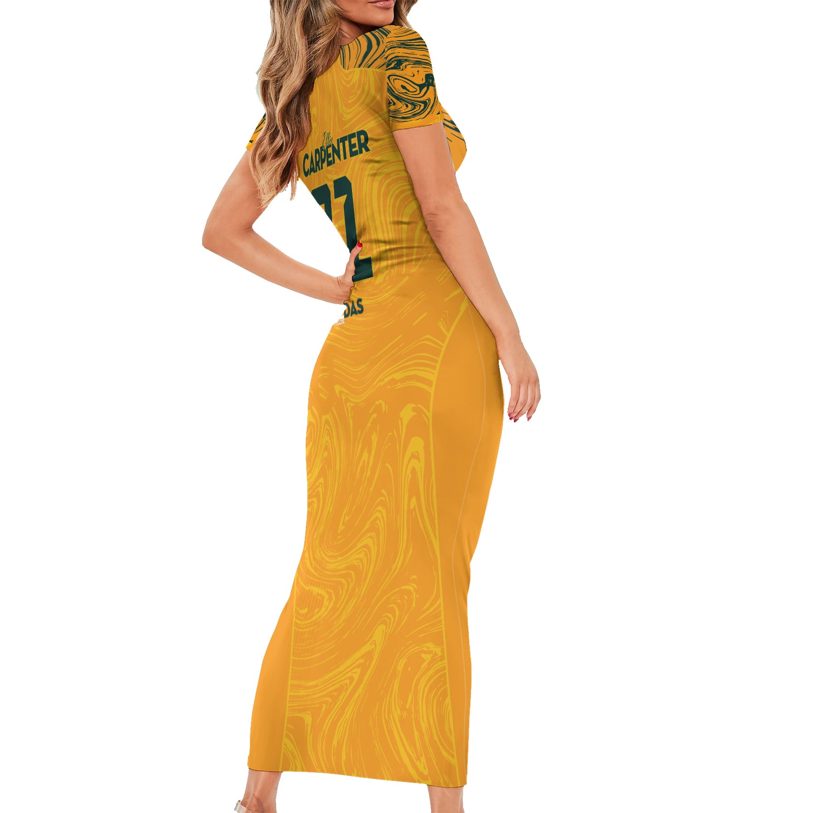 Ellie Carpenter Australian Matildas Short Sleeve Bodycon Dress