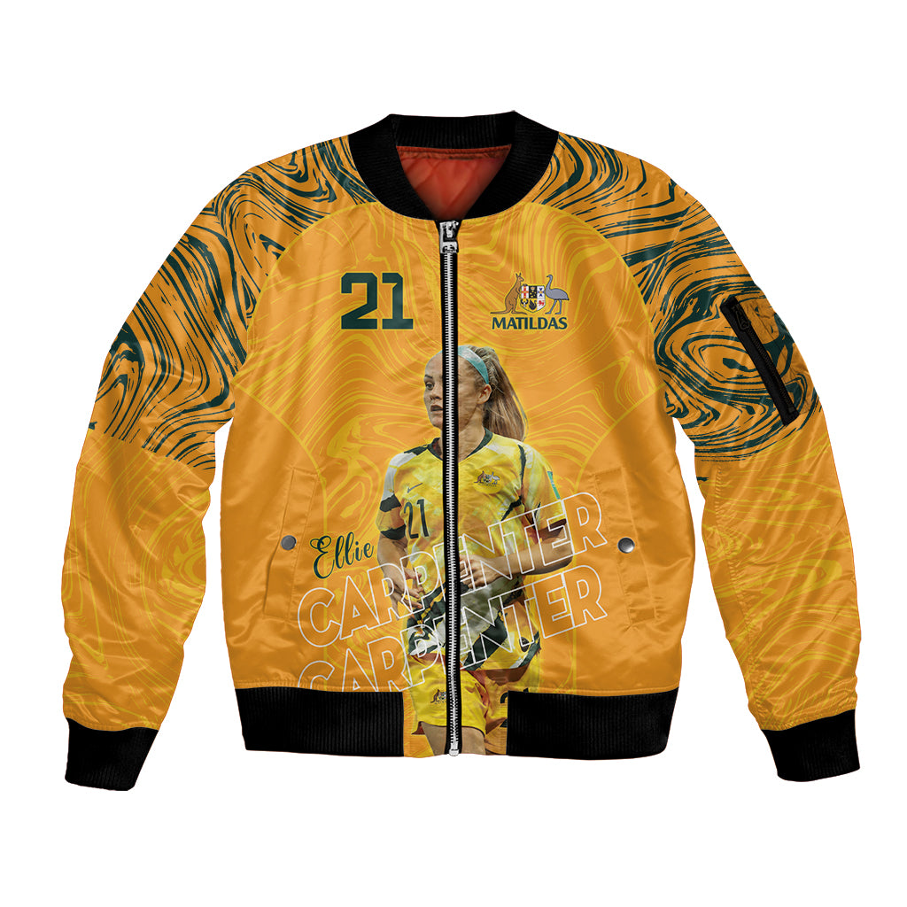 Ellie Carpenter Australian Matildas Sleeve Zip Bomber Jacket