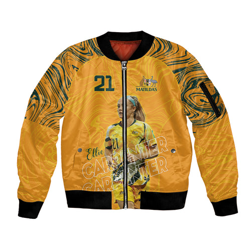 Ellie Carpenter Australian Matildas Sleeve Zip Bomber Jacket