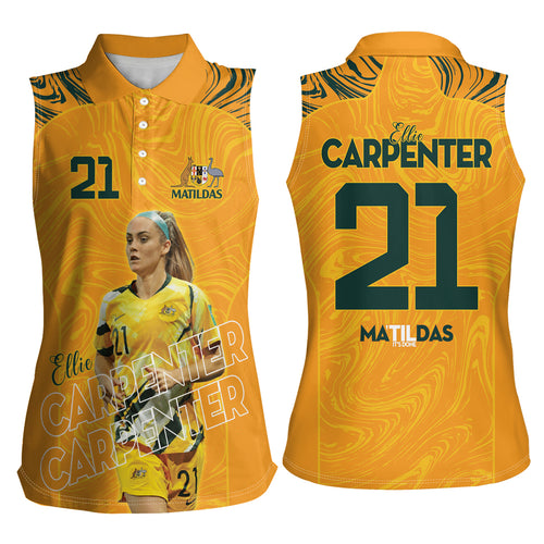Ellie Carpenter Australian Matildas Women Sleeveless Polo Shirt