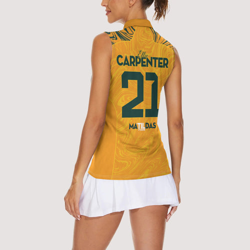 Ellie Carpenter Australian Matildas Women Sleeveless Polo Shirt